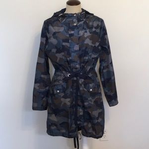 Ci Sono Originals Blue Como Anorak Rain Jacket/Coat w/ Hood. Size Medium